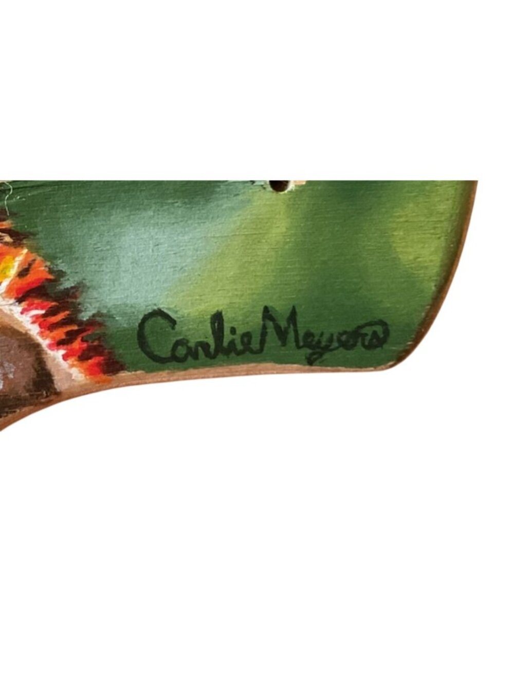 Hand Painted Wild Animals Skateboard Signed by Carlie Meyers Longboard 39" x 9.5 - Picture 5 of 6